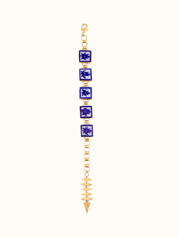 Blue Pottery Flexible Bracelet