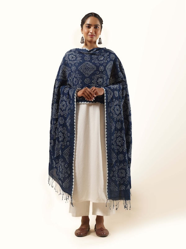 Cotton Bandhani Tie & Dye Dupatta