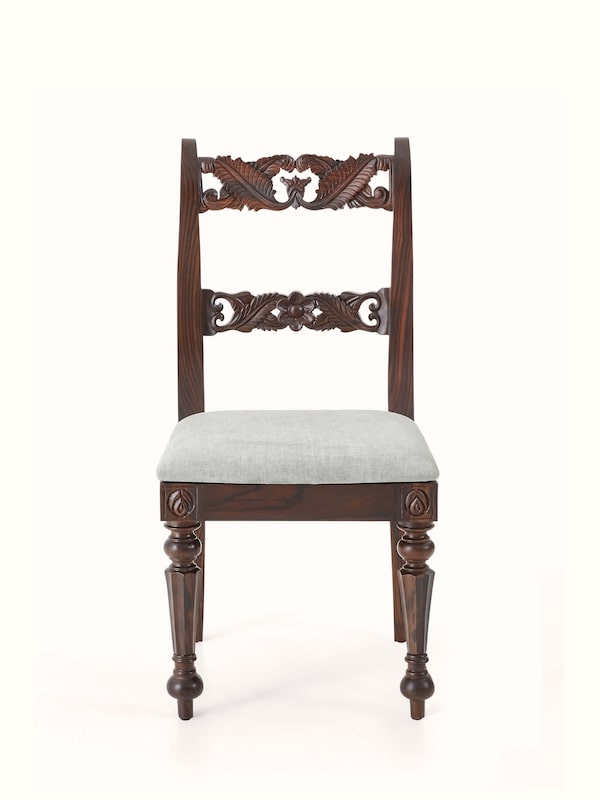 Upholstered Carved Rosewood Dining Chair (2 Pcs)