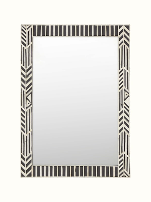 Bone Inlay Rectangular Wall Mirror