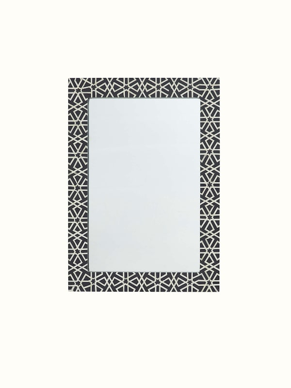 Bone Inlay Rectangular Wall Mirror