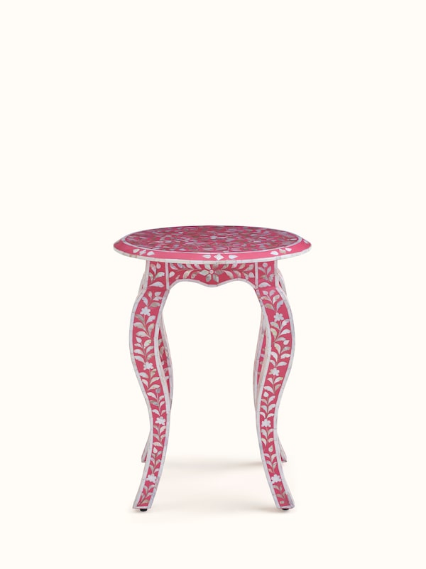 Mother-of-Pearl Inlay Side Table