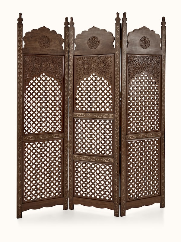 Carved Sheesham Wood Partition Screen