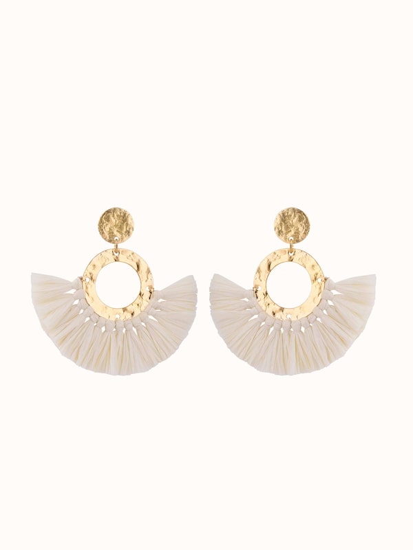 Raffia Fibre Drop Earrings