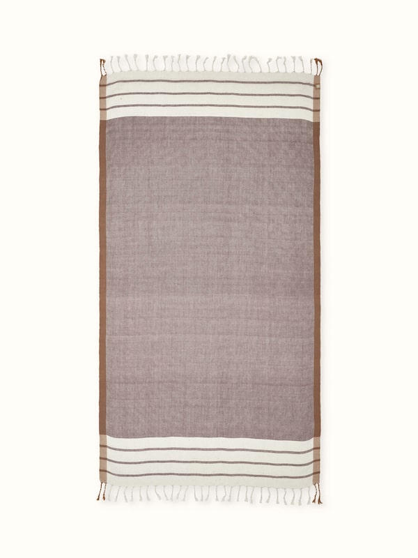 Samitha Red Stripe Cotton Bath Towel (M)