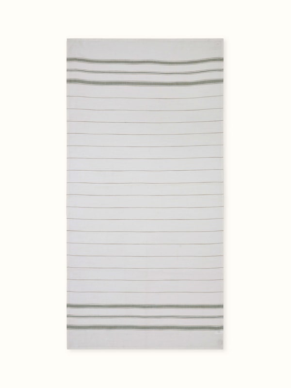 Adrita Green Stripe Cotton Bath Towel (M)