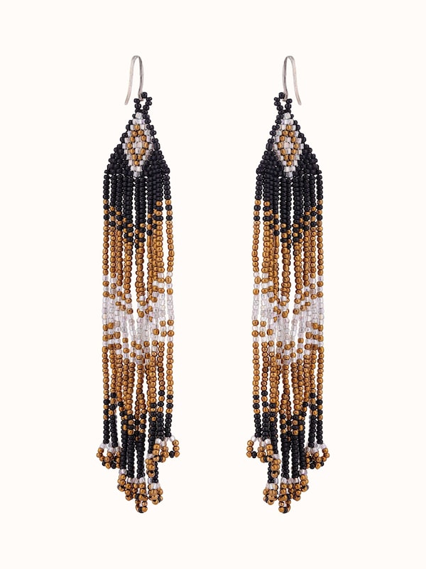 Glass Bead Drop Earrings