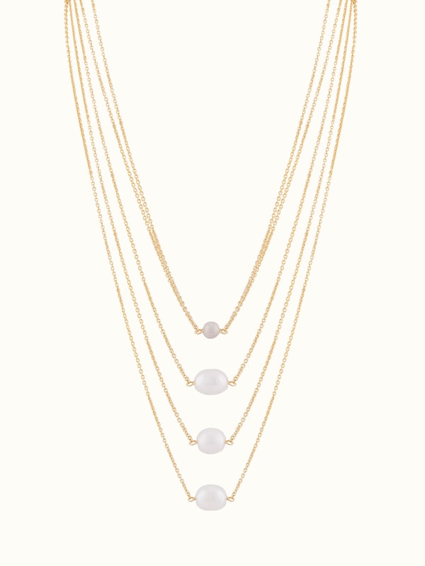 Silver Flame Glass Long Necklace