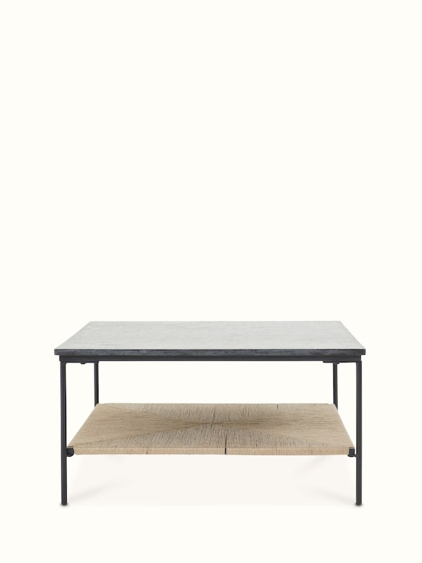 Jute & Marble Coffee Table