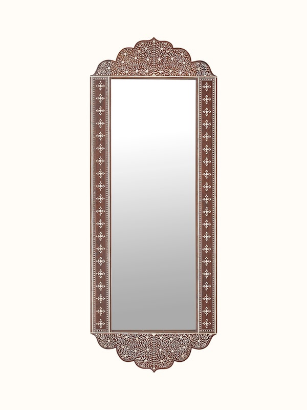 Sheesham Wood & Bone Inlay Full-length Mirror