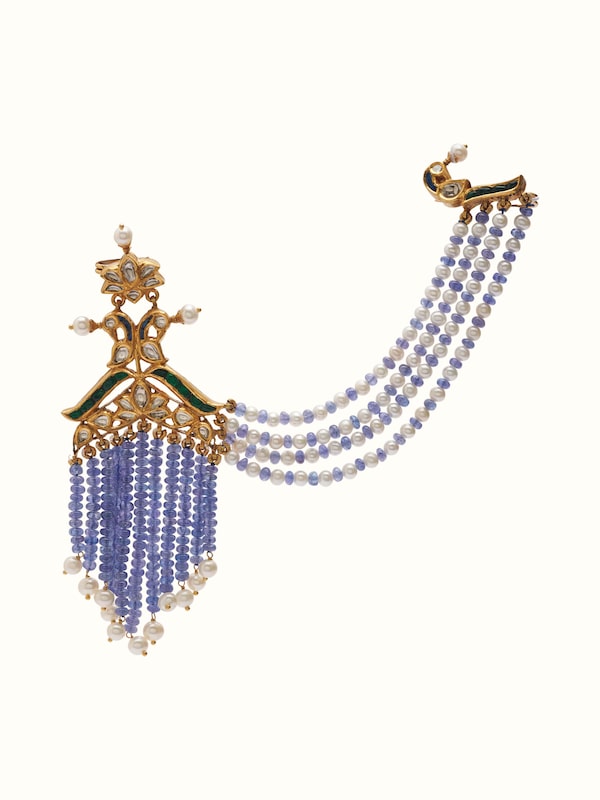 Jadau 18 Karat Gold Brooch Pin