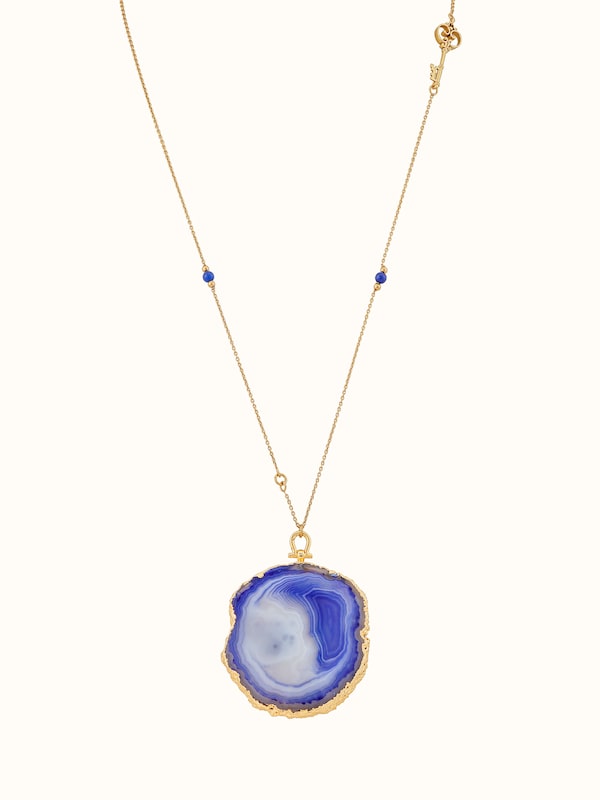 Agate Pendant with Chain