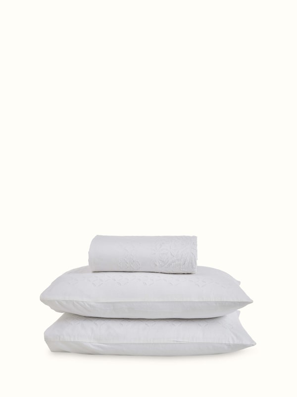 Mandala White Medallion Cotton Applique King-size Bedspread Set