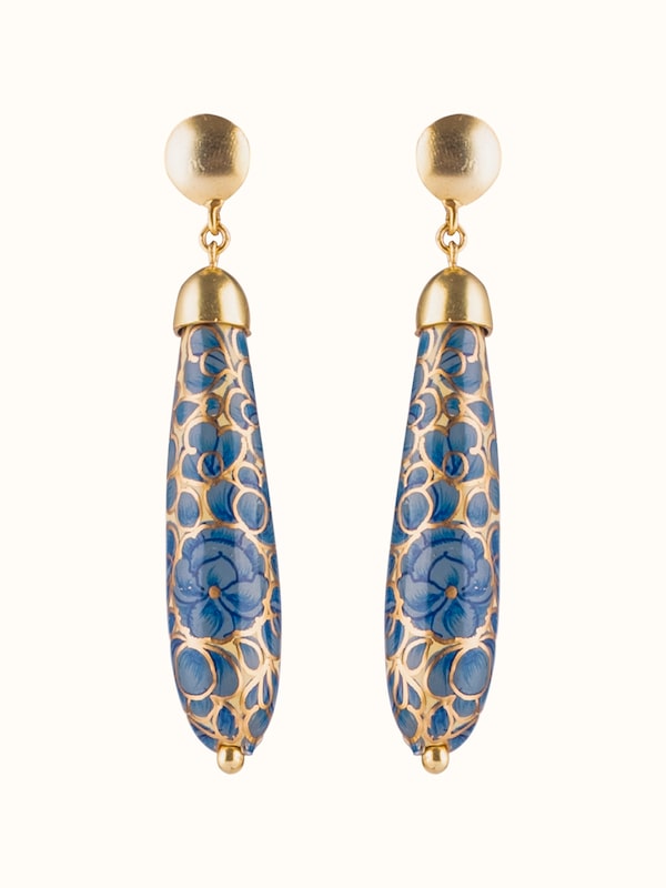 Papier-Mâché Drop Earrings
