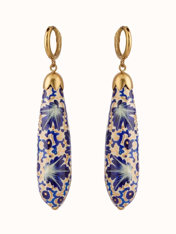 Papier-Mâché Drop Earrings