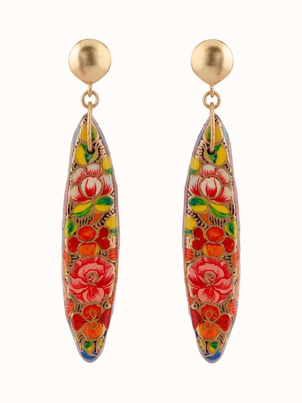 Papier-Mâché Drop Earrings