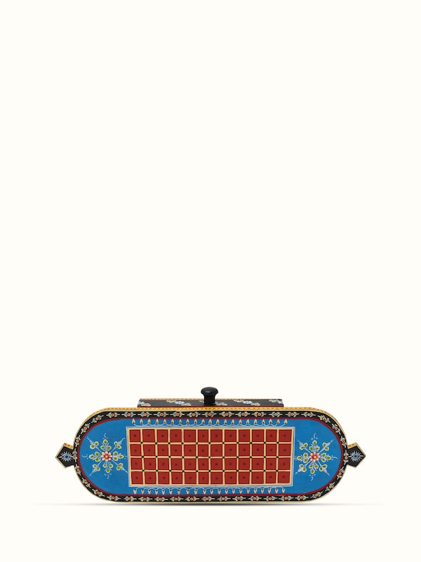 Ganjifa Cedar Wood 5-in-1 Board Game Blue