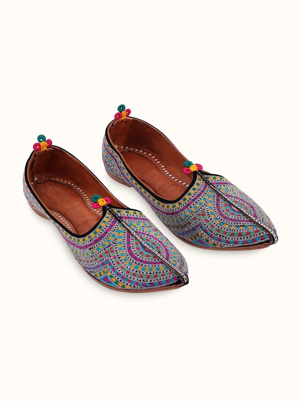 Multicolor Leather Embroidered Jodhpuri Pagrakha
