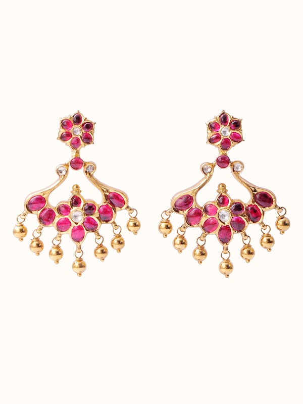 Kundala Velai 22 Karat Gold Jhumkas