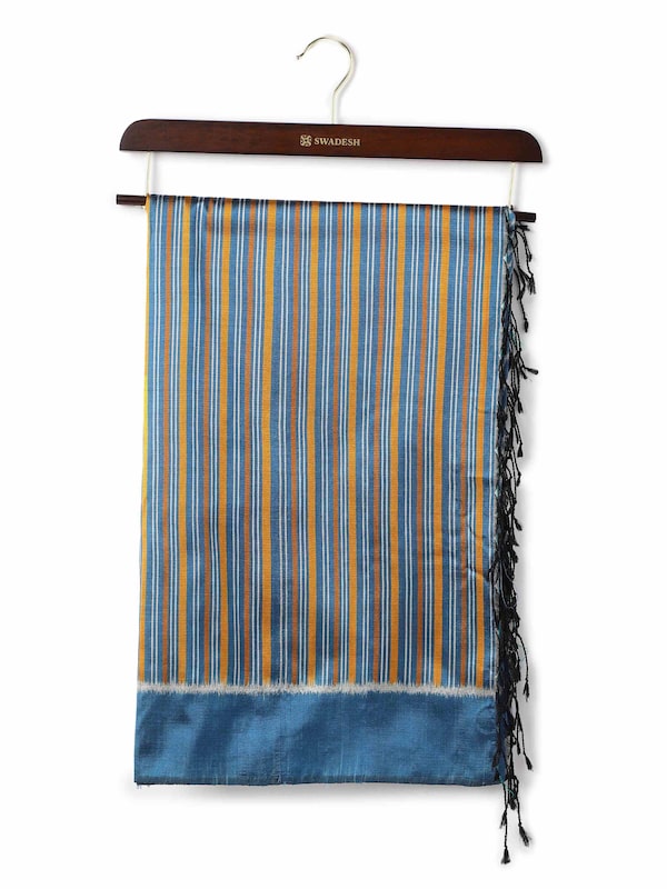 Blue Silk Odisha Ikat Dupatta