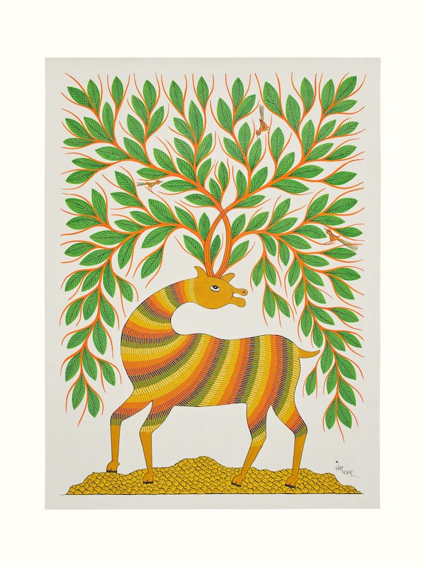 Pithora Deer Painting
