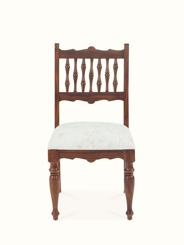 Upholstered Sheesham Wood Dining Chair (2 Pcs)