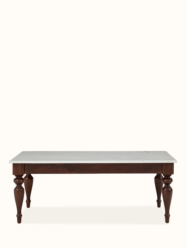 Sheesham Wood & Marble Coffee Table