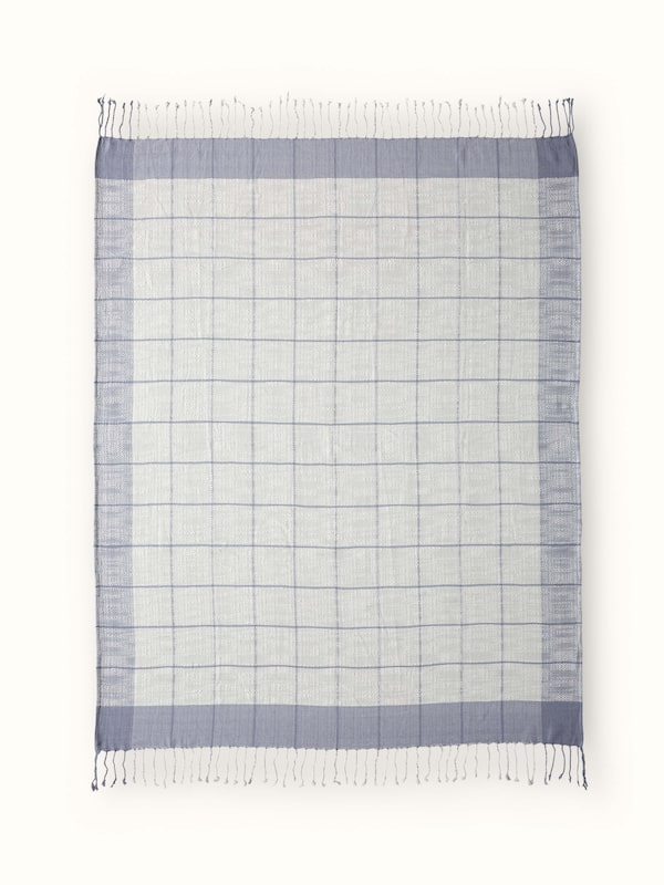 Adhima Grey Cotton Twill Handloom Throw