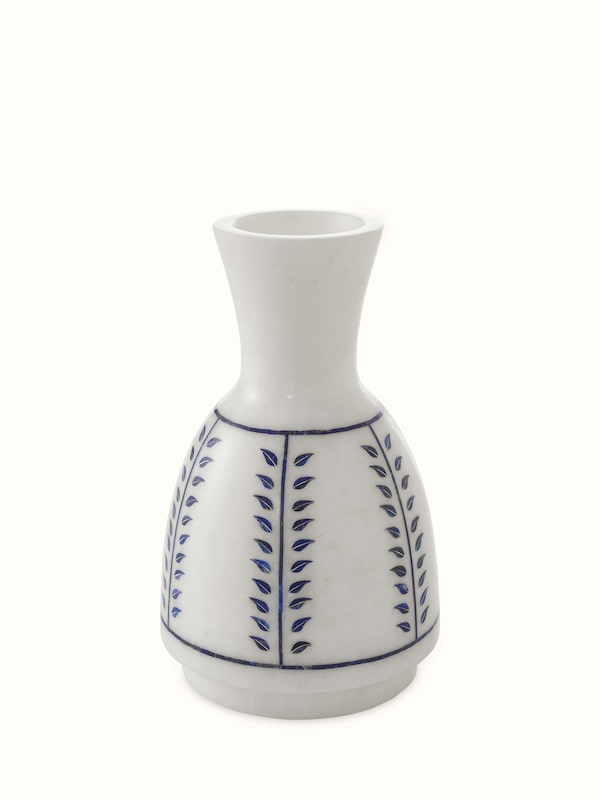 Pacchikari Marble Floor Vase White Color