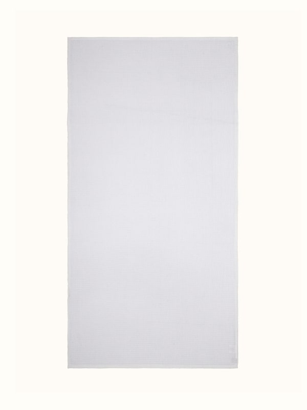 Amala Waffle White Solid Cotton Bath Towel (L)