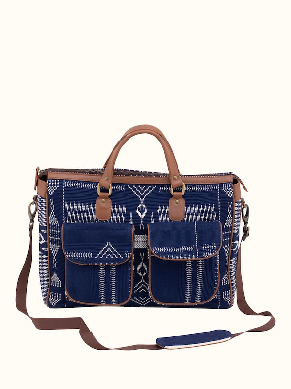 Leather & Textile Nagaland Loin Loom  Laptop Bag