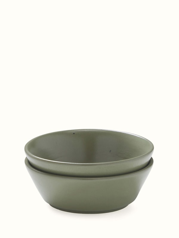 Khurja Pottery Ceramic Nut Bowls Green (2 Pcs)