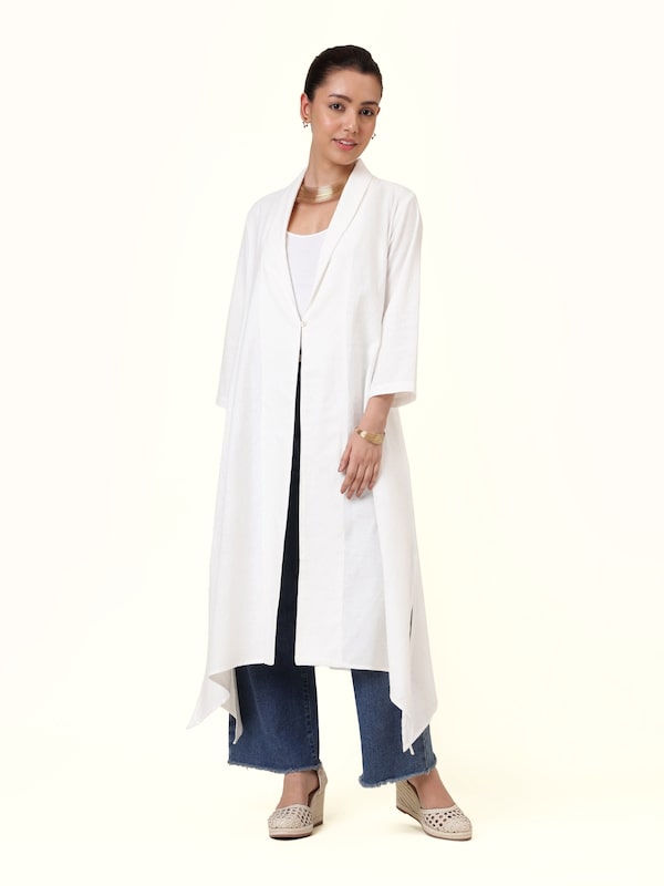 White Cotton Hand-spun Jacket