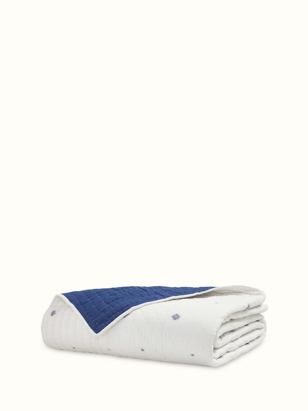 Kalpanama Ivory Handwoven Buti Cotton Single-size Quilt