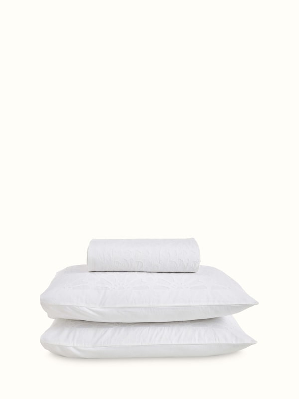 Mandana White Jaali Cotton Applique King-size Bedspread Set