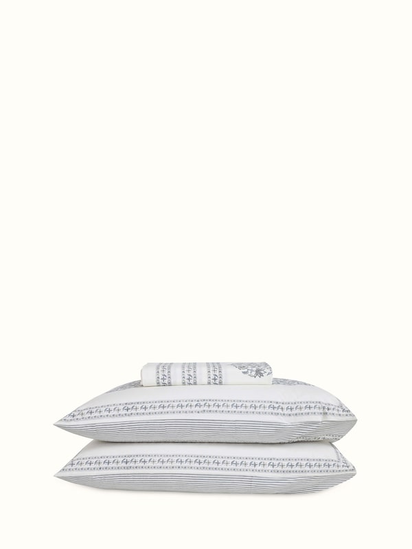 Aarunya Grey Buta Cotton Sanganeri Hand Block Print King-size Bedsheet Set