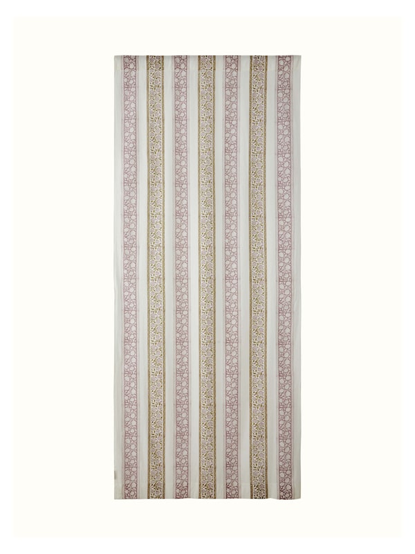 Saha Lavender Floral Border Cotton Sanganeri Hand Block Printed Curtain (7 Ft)