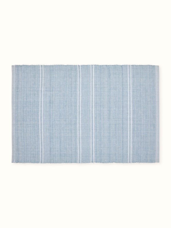 Arth Light Blue Solid Cotton Handloom Table Mats (6 Pcs)