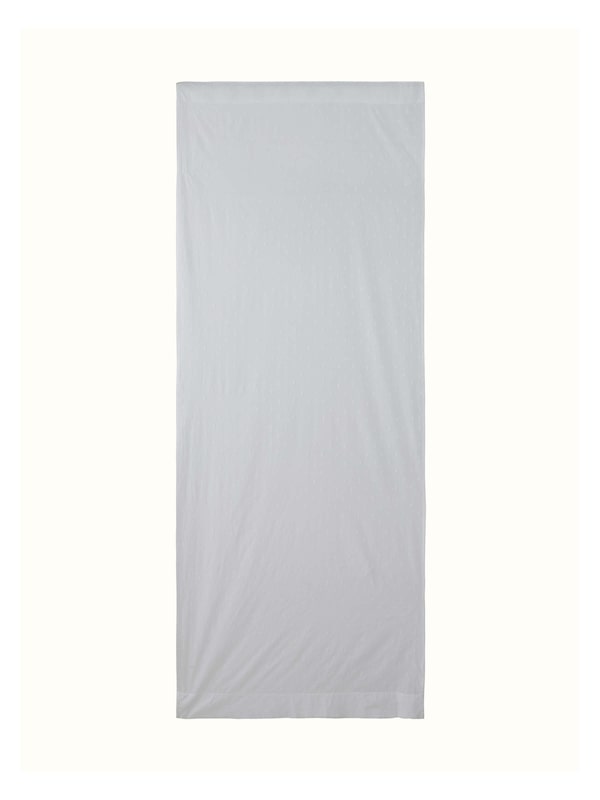 Svetah White Buti Silk Cotton Hand Chikankari Embroidery Curtain (9 Ft)