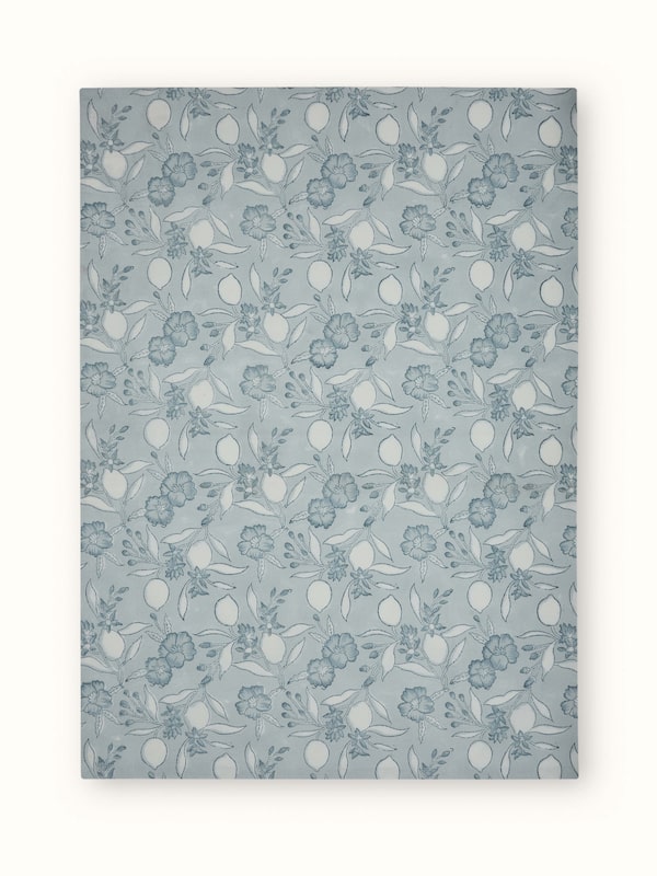 Anika Light Blue Floral Cotton Sanganeri Hand Block Printed Dish Towels (4 Pcs)