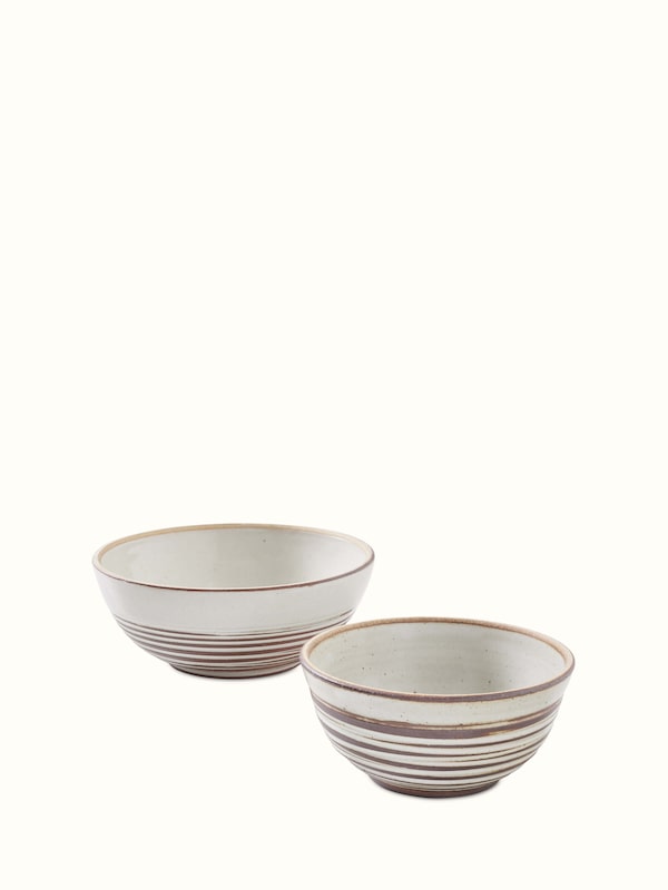 Studio Pottery Ceramic Serving Bowls (2 Pcs)