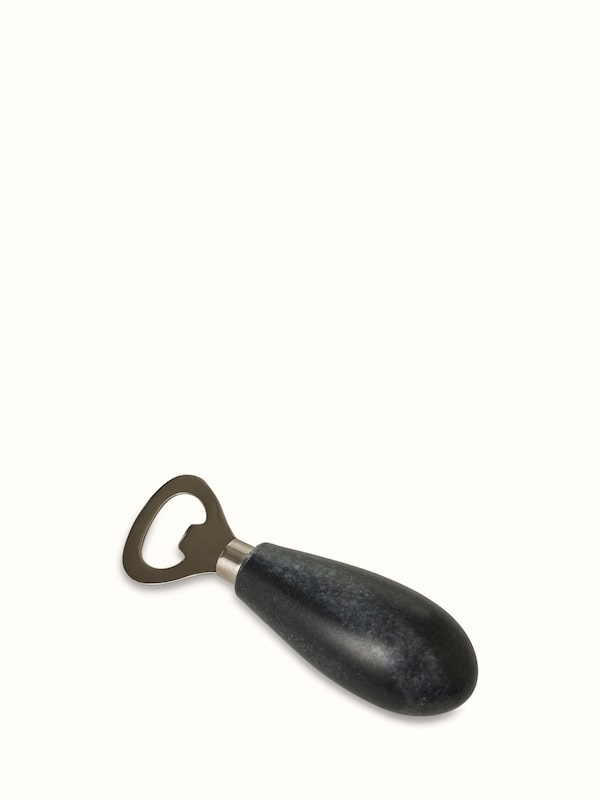 Marble & Stainless Steel Bottle Cap Opener Black
