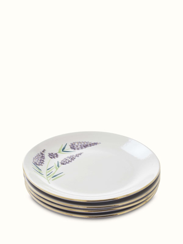 Khurja Pottery Ceramic Dinner Plates (4 Pcs)