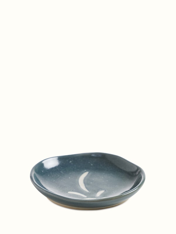 Studio Pottery Ceramic Salad Plate Grey