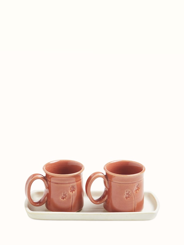 Studio Pottery Ceramic Coffee Mugs (2 Pcs)