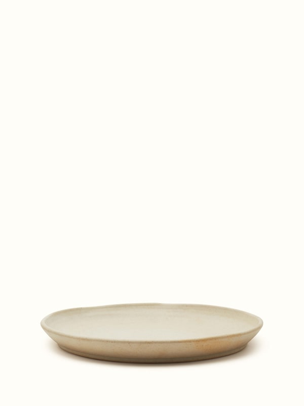 Studio Pottery Ceramic Dinner Plate Beige