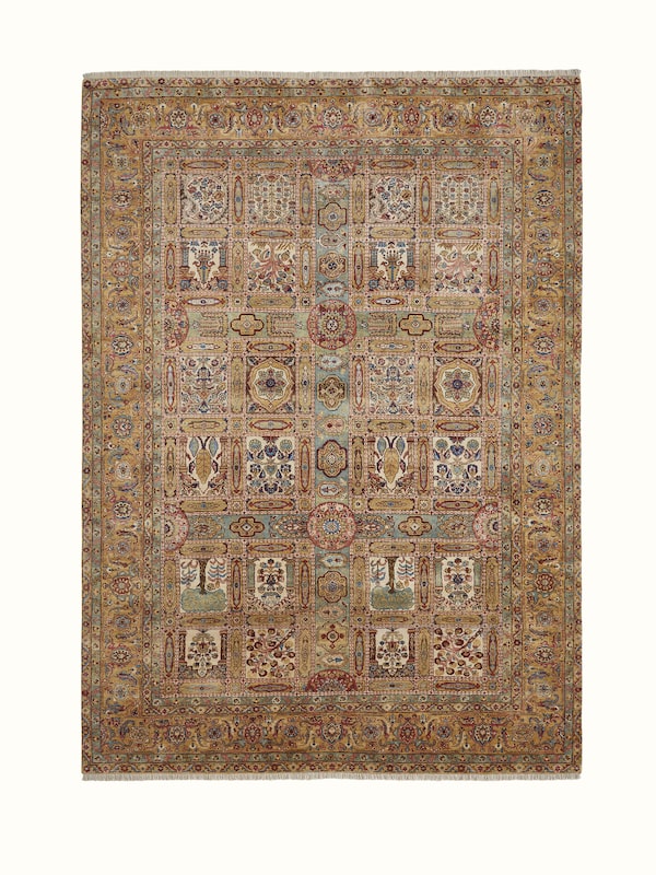 Traditional Bakhtiyari Jaipur Wool Hand-knotted Rug