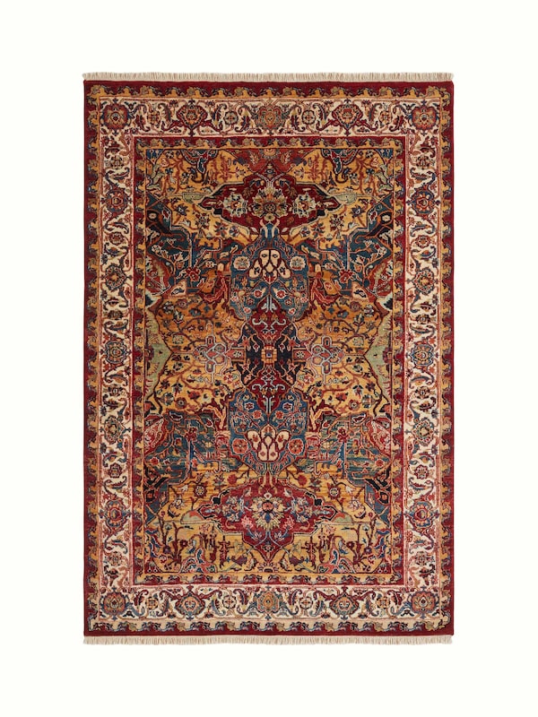 Traditional Heriz Red Jaipur Wool Hand-knotted Rug