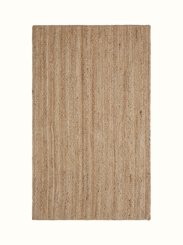 Braided Stripe Beige Lawan Jute Natural Fibre Rug