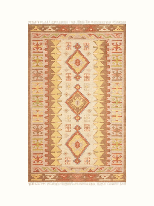 Traditional Kilim Wool Panja Dhurrie